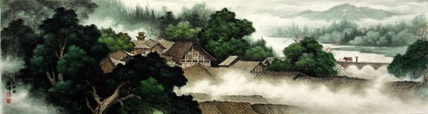 Village Countryside,46cm x 180cm(18〃 x 70〃),1135102-z