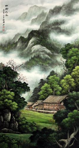 Village Countryside,97cm x 180cm(38〃 x 70〃),1135104-z