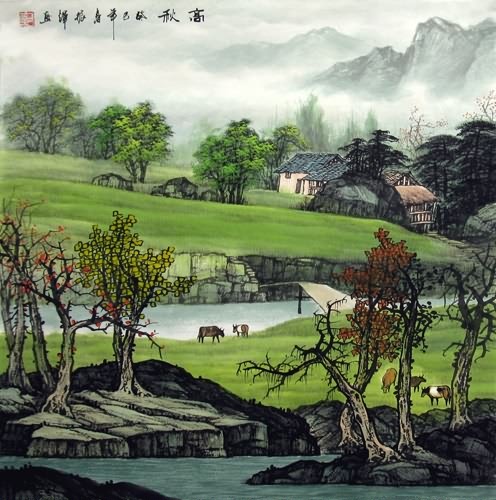 Village Countryside,66cm x 66cm(26〃 x 26〃),1135107-z