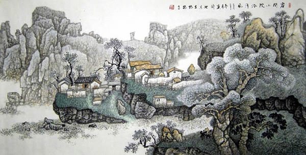 Village Countryside,66cm x 136cm(26〃 x 53〃),1187004-z