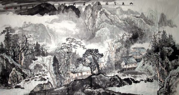 Village Countryside,97cm x 180cm(38〃 x 70〃),1684003-z