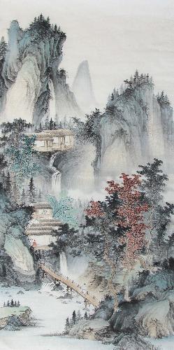 Village Countryside,69cm x 138cm(27〃 x 54〃),wym11088006-z