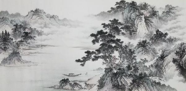 Village Countryside,69cm x 138cm(27〃 x 54〃),wym11088013-z