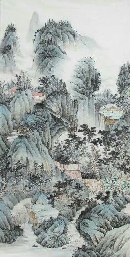 Village Countryside,69cm x 138cm(27〃 x 54〃),wym11088020-z