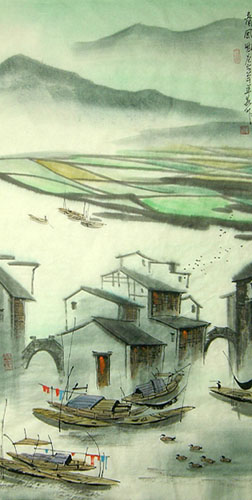 Water Township,45cm x 92cm(18〃 x 36〃),1197002-z