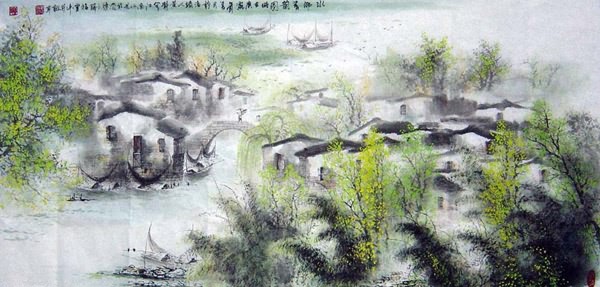 Water Township,66cm x 136cm(26〃 x 53〃),1198001-z