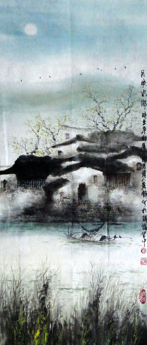 Water Township,34cm x 69cm(13〃 x 27〃),1198002-z