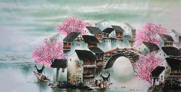 Water Township,60cm x 120cm(24〃 x 48〃),1199003-z