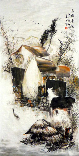 Water Township,69cm x 138cm(27〃 x 54〃),1202003-z