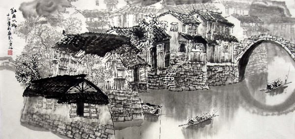 Water Township,66cm x 136cm(26〃 x 53〃),1204007-z