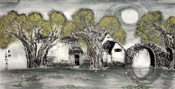 Water Township,66cm x 136cm(26〃 x 53〃),1204009-z