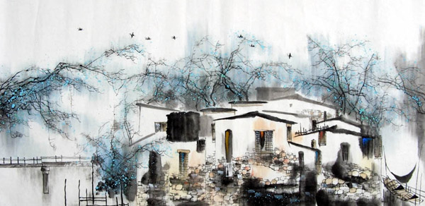 Water Township,50cm x 100cm(19〃 x 39〃),1205002-z