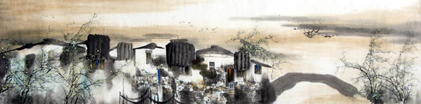 Water Township,34cm x 138cm(13〃 x 54〃),1205007-z