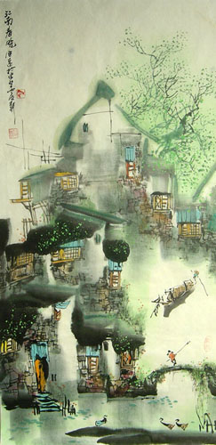 Water Township,50cm x 100cm(19〃 x 39〃),1457005-z