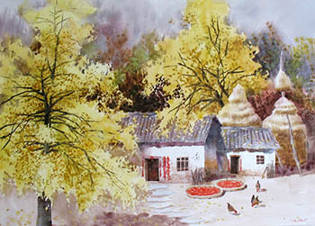 Scenery Watercolor Painting,56cm x 76cm,wcl71184005-x