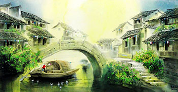 Scenery Watercolor Painting,55cm x 80cm,zmk71207011-x