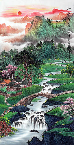 Waterfall,68cm x 136cm(27〃 x 54〃),cyd11123030-z