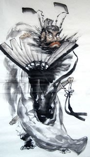 Chinese Zhong Kui Painting,66cm x 136cm,3348018-x