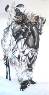 Chinese Zhong Kui Painting,66cm x 136cm,3546025-x