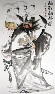 Chinese Zhong Kui Painting,50cm x 100cm,3548009-x