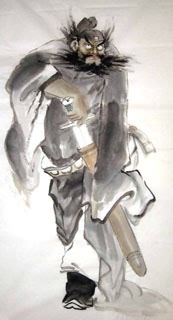 Chinese Zhong Kui Painting,66cm x 136cm,3805011-x