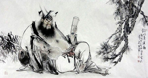 Zhong Kui,69cm x 138cm(27〃 x 54〃),3970037-z