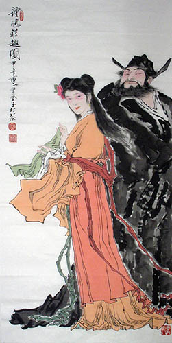 Zhong Kui,69cm x 138cm(27〃 x 54〃),zjy31127008-z